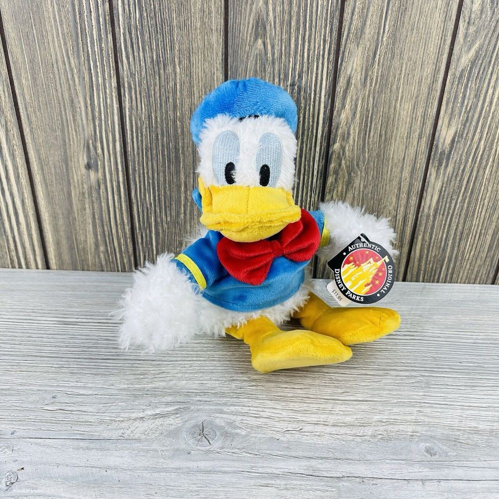 Disney Parks Donald Duck Bean Bag Plush Stuffed Animal Toy With Tags